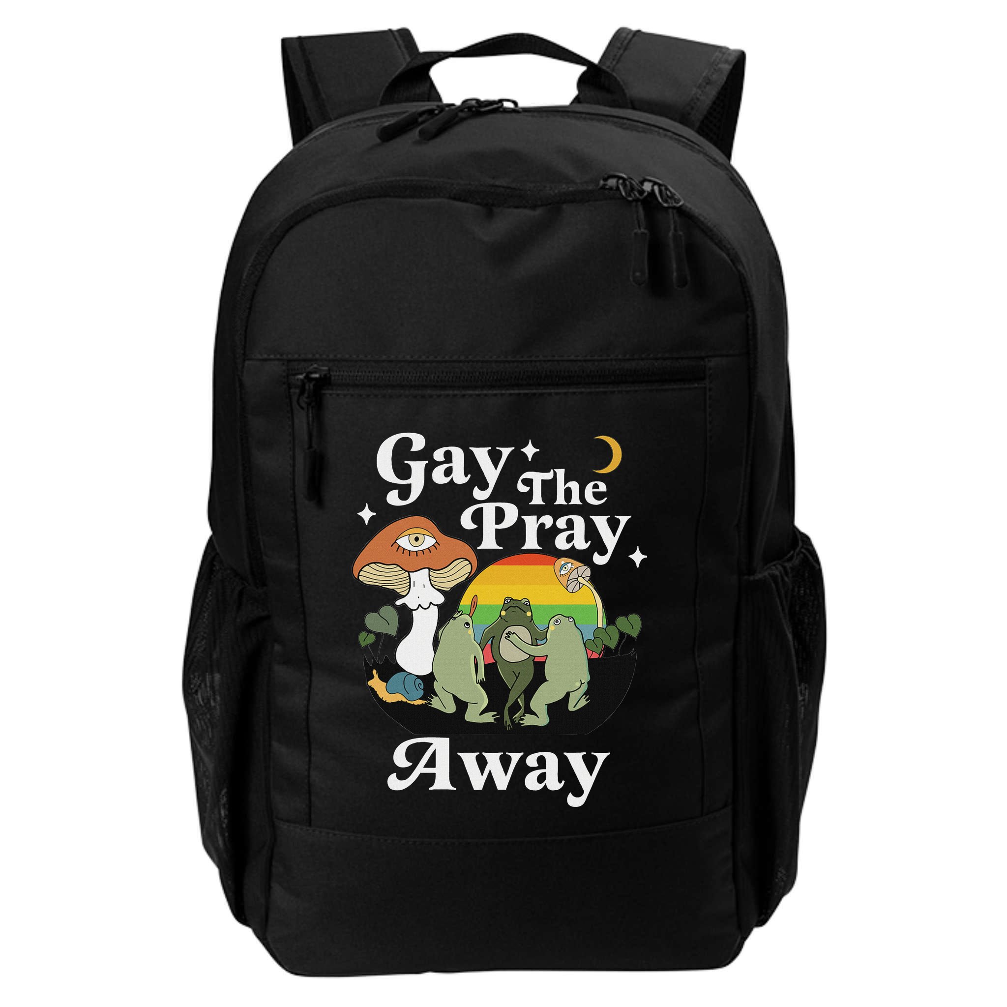 Gay The Pray Away Funny Gay Frog Lgbtq Pride Backpack