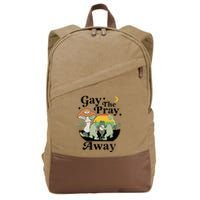 Gay The Pray Away Pride Cotton Canvas Backpack