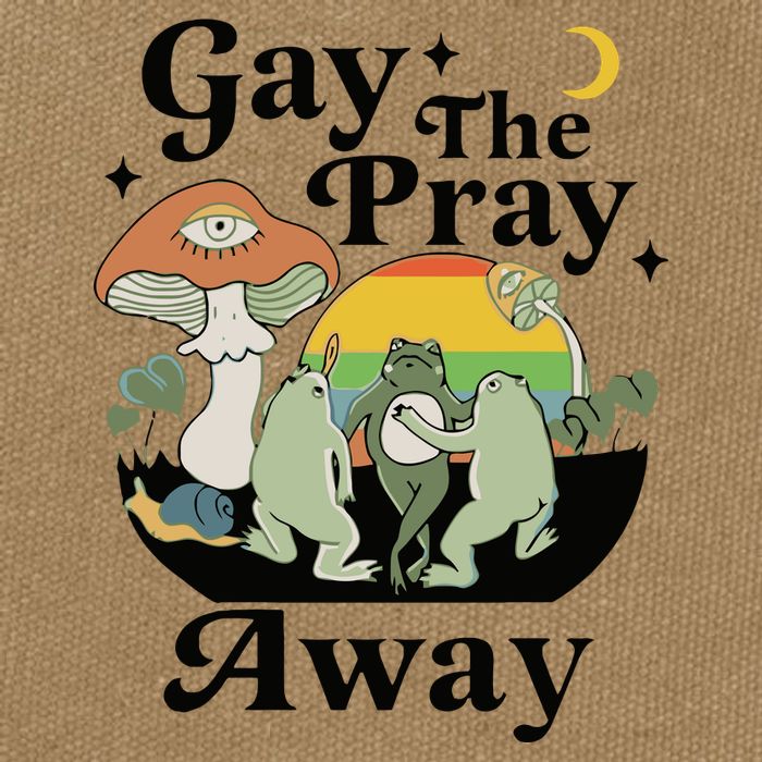 Gay The Pray Away Pride Cotton Canvas Backpack