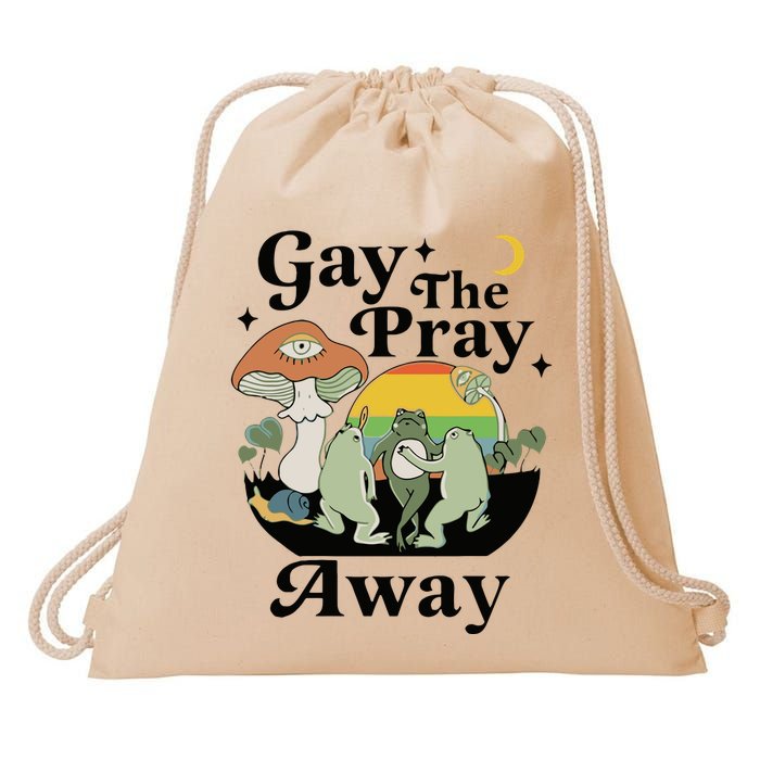Gay The Pray Away Pride Drawstring Bag