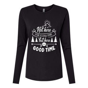 Good Time Positive Message Womens Cotton Relaxed Long Sleeve T-Shirt