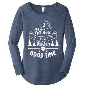 Good Time Positive Message Women's Perfect Tri Tunic Long Sleeve Shirt