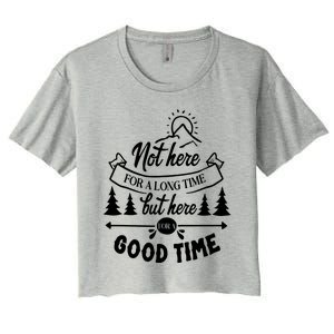 Good Time Positive Message Women's Crop Top Tee