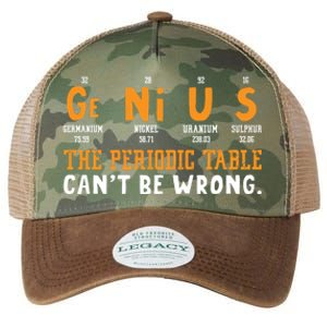 Genius The Periodic Table Can't Be Wrong Laboratory Gift Legacy Tie Dye Trucker Hat