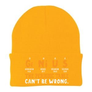 Genius The Periodic Table Can't Be Wrong Laboratory Gift Knit Cap Winter Beanie