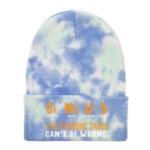 Genius The Periodic Table Can't Be Wrong Laboratory Gift Tie Dye 12in Knit Beanie