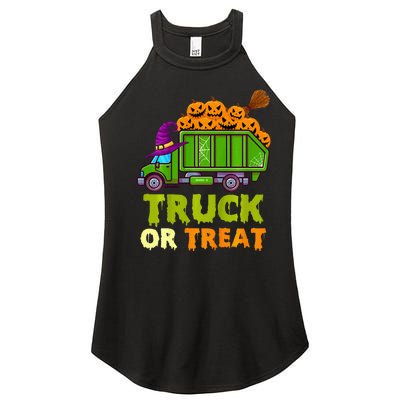 Garbage Truck Pumpkins Halloween Women’s Perfect Tri Rocker Tank