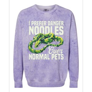 Green Tree Python Cage Reptile Keeper Snake Food Python Colorblast Crewneck Sweatshirt