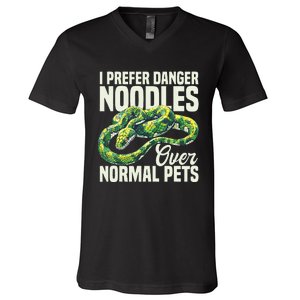 Green Tree Python Cage Reptile Keeper Snake Food Python V-Neck T-Shirt