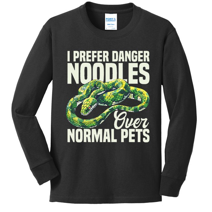 Green Tree Python Cage Reptile Keeper Snake Food Python Kids Long Sleeve Shirt