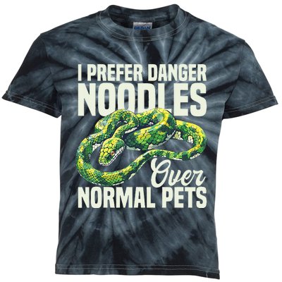 Green Tree Python Cage Reptile Keeper Snake Food Python Kids Tie-Dye T-Shirt