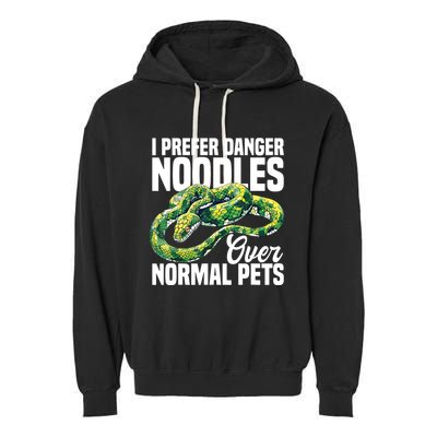 Green Tree Python Cage Reptile Keeper Snake Food Python Garment-Dyed Fleece Hoodie