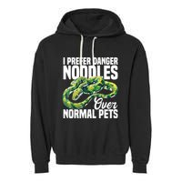 Green Tree Python Cage Reptile Keeper Snake Food Python Garment-Dyed Fleece Hoodie