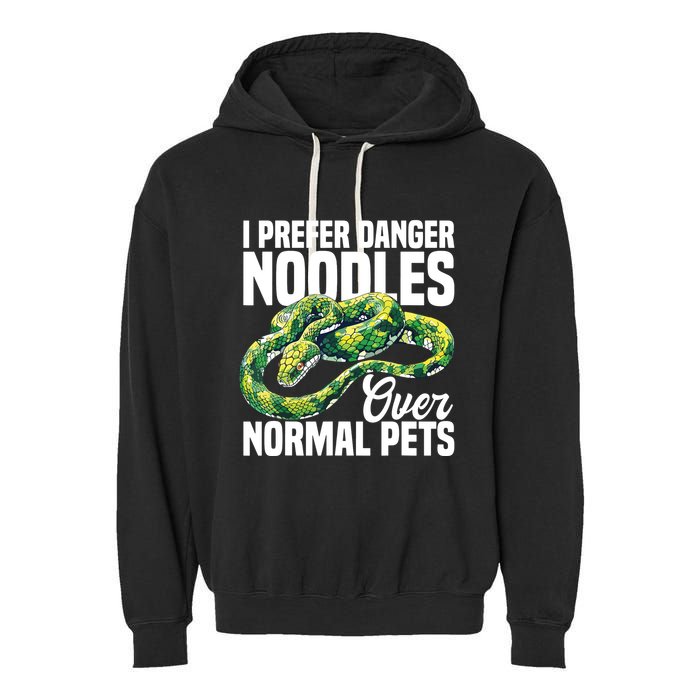 Green Tree Python Cage Reptile Keeper Snake Food Python Garment-Dyed Fleece Hoodie