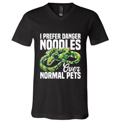 Green Tree Python Cage Reptile Keeper Snake Food Python V-Neck T-Shirt
