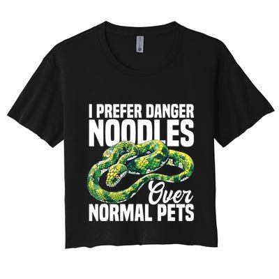 Green Tree Python Cage Reptile Keeper Snake Food Python Women's Crop Top Tee
