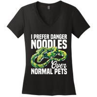 Green Tree Python Cage Reptile Keeper Snake Food Python Women's V-Neck T-Shirt