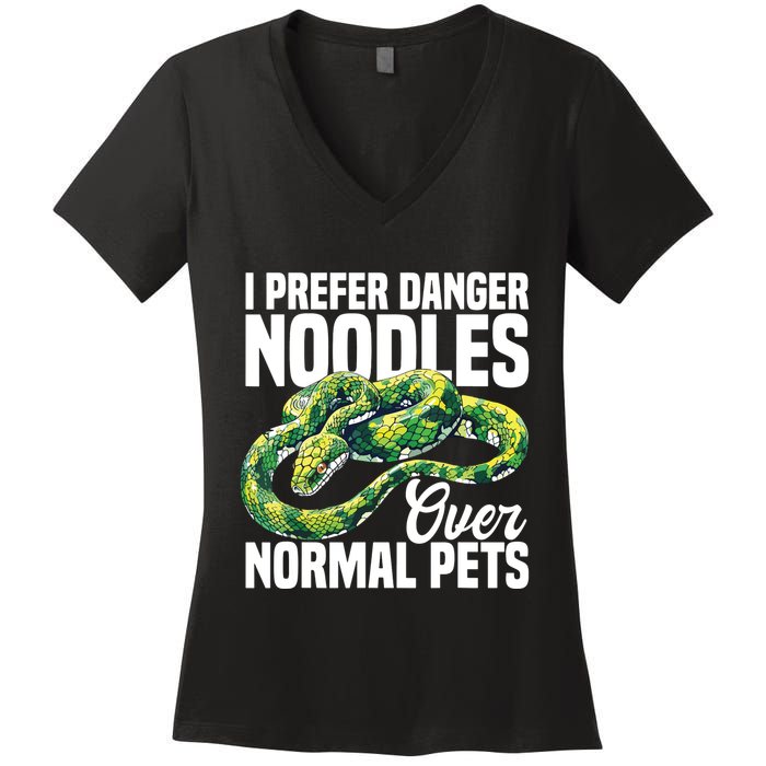 Green Tree Python Cage Reptile Keeper Snake Food Python Women's V-Neck T-Shirt