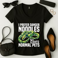 Green Tree Python Cage Reptile Keeper Snake Food Python Women's V-Neck T-Shirt