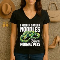 Green Tree Python Cage Reptile Keeper Snake Food Python Women's V-Neck T-Shirt