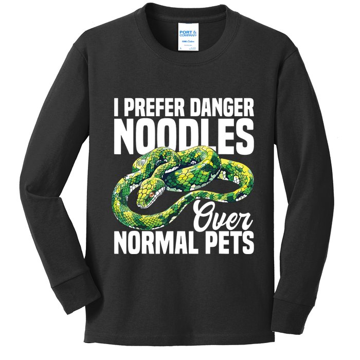 Green Tree Python Cage Reptile Keeper Snake Food Python Kids Long Sleeve Shirt