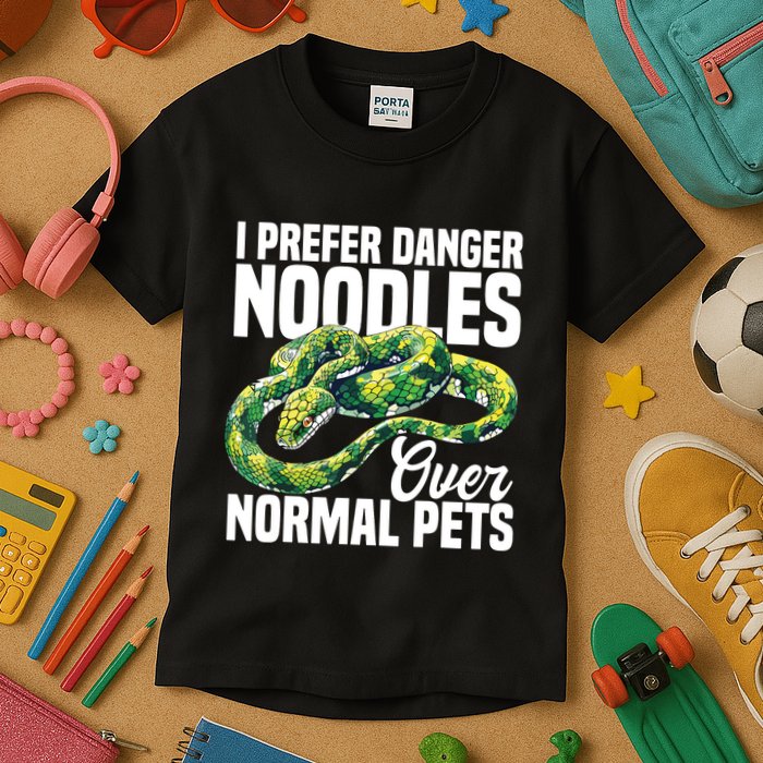 Green Tree Python Cage Reptile Keeper Snake Food Python Kids T-Shirt