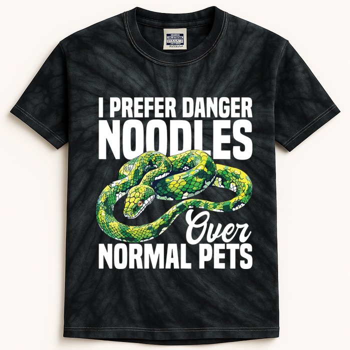 Green Tree Python Cage Reptile Keeper Snake Food Python Kids Tie-Dye T-Shirt