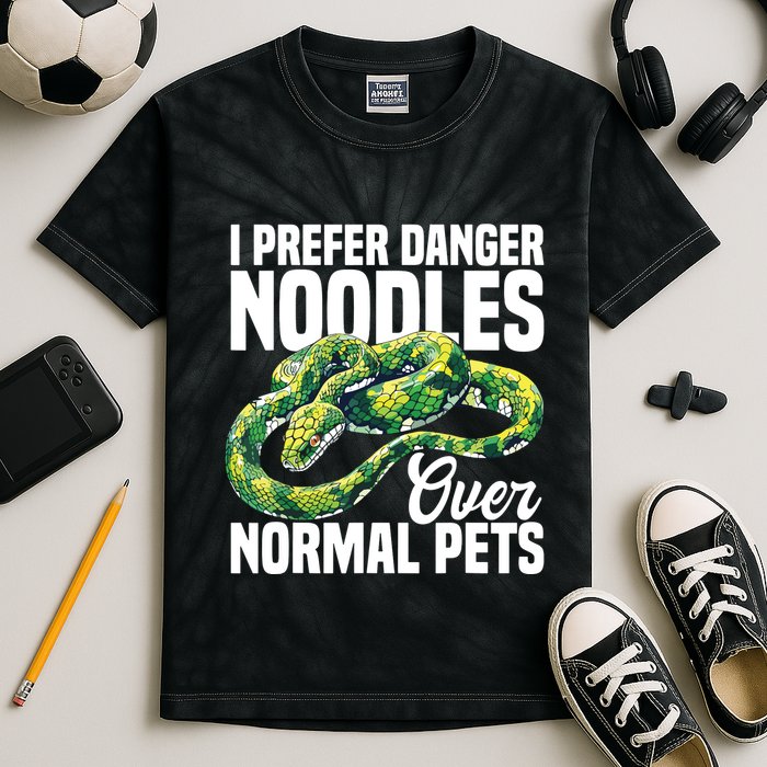 Green Tree Python Cage Reptile Keeper Snake Food Python Kids Tie-Dye T-Shirt