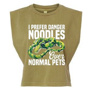 Green Tree Python Cage Reptile Keeper Snake Food Python Garment-Dyed Women's Muscle Tee