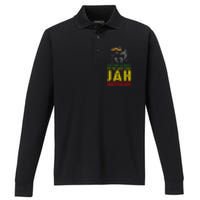 Give Thanks & Praises Rastafari Reggae Jah Rasta Clothing Performance Long Sleeve Polo