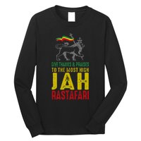 Give Thanks & Praises Rastafari Reggae Jah Rasta Clothing Long Sleeve Shirt