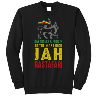 Give Thanks & Praises Rastafari Reggae Jah Rasta Clothing Sweatshirt