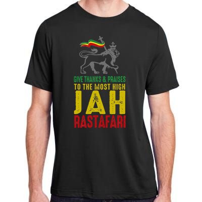 Give Thanks & Praises Rastafari Reggae Jah Rasta Clothing Adult ChromaSoft Performance T-Shirt