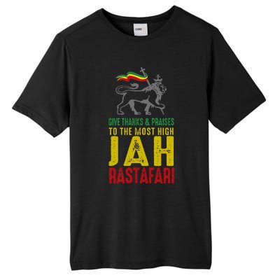 Give Thanks & Praises Rastafari Reggae Jah Rasta Clothing Tall Fusion ChromaSoft Performance T-Shirt