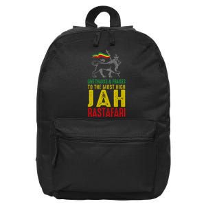 Give Thanks & Praises Rastafari Reggae Jah Rasta Clothing 16 in Basic Backpack