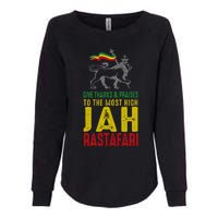 Give Thanks & Praises Rastafari Reggae Jah Rasta Clothing Womens California Wash Sweatshirt