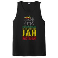 Give Thanks & Praises Rastafari Reggae Jah Rasta Clothing PosiCharge Competitor Tank