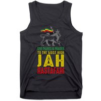 Give Thanks & Praises Rastafari Reggae Jah Rasta Clothing Tank Top