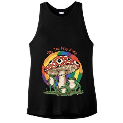 Gay The Pray Away Human Rights Lgbt Pride Month Ladies PosiCharge Tri-Blend Wicking Tank