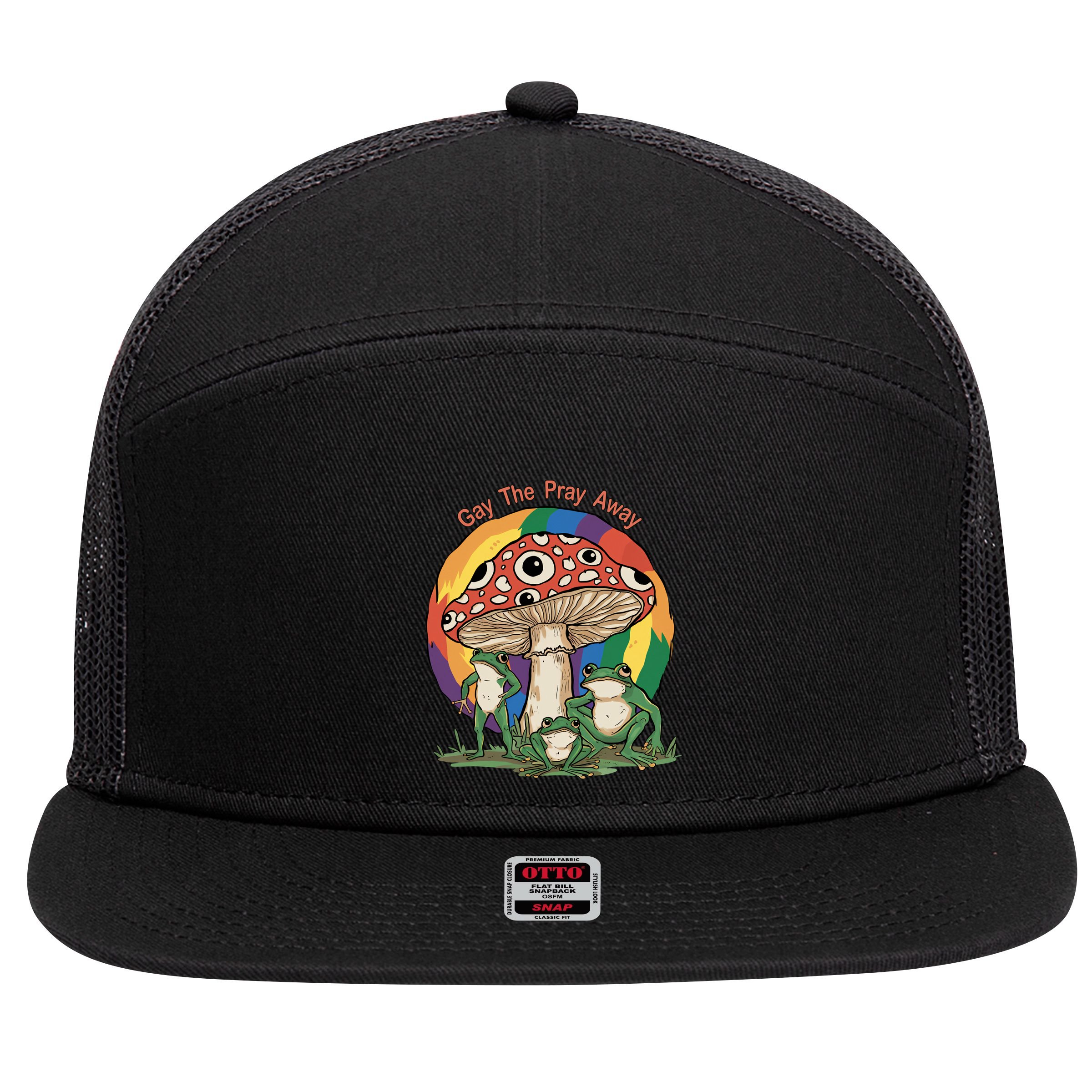 Gay The Pray Away Human Rights Lgbt Pride Month 7 Panel Mesh Trucker Snapback Hat