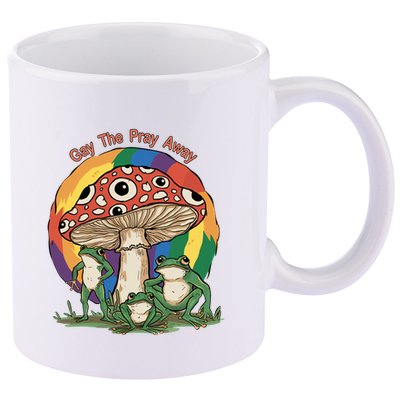 Gay The Pray Away Human Rights Lgbt Pride Month 11oz C Handle Ceramic Mug
