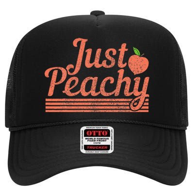 Georgia The Peach State Peachy High Crown Mesh Back Trucker Hat