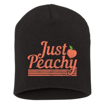 Georgia The Peach State Peachy Short Acrylic Beanie