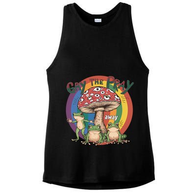Gay The Pray Away Lgbt Frog Ladies PosiCharge Tri-Blend Wicking Tank