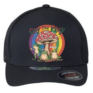 Gay The Pray Away Lgbt Frog Flexfit Unipanel Trucker Cap