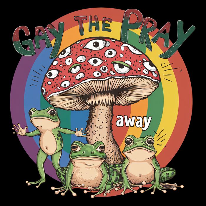 Gay The Pray Away Lgbt Frog Drawstring Bag