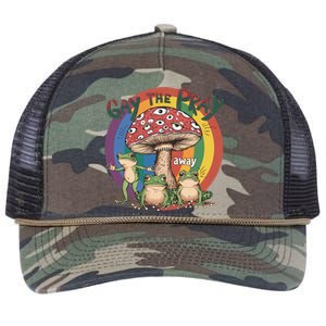 Gay The Pray Away Lgbt Frog Retro Rope Trucker Hat Cap