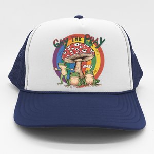 Gay The Pray Away Lgbt Frog Trucker Hat