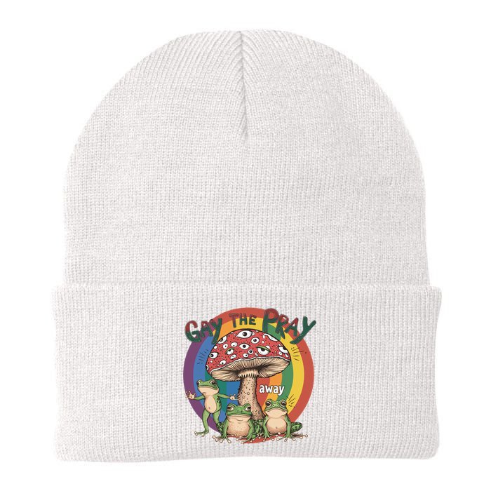 Gay The Pray Away Lgbt Frog Knit Cap Winter Beanie