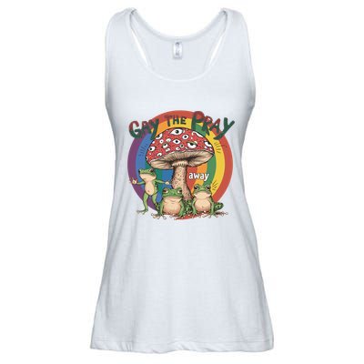 Gay The Pray Away Lgbt Frog Ladies Essential Flowy Tank